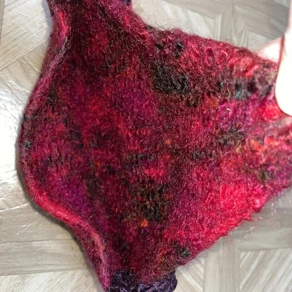 Handmade Felted Wool/Mohair Clutch Purse with Strap NWT OOAK - Picture 6 of 7
